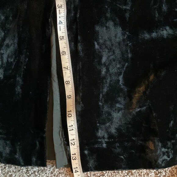 Vintage Liz Clairbone Medium Black Velvet Formal Dress Long Sweetheart Lady Like - Picture 9 of 15